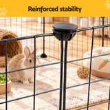 i.Pet Dog Playpen 12 Panels Pet Playpen 35x35cm Iron DIY Enclosure for Small Animals