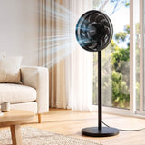 Devanti Pedestal Fan with Remote, 7 Speeds 3 Heights DC Motor, Black