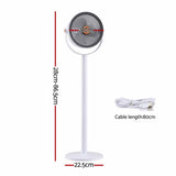 Devanti Rechargeable Pedestal Fan, 4000mAh Battery 5 Speed 4 Height, White