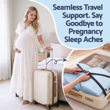 Giselle Bedding Memory Foam Pregnancy Pillow Adjustable with Concave Curve Design, Support for Back, Belly, and Hips, Blue