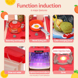 Keezi Kids Kitchen Pretend Play Set Cooking Sound Steam Light Function