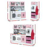 Keezi Kids Kitchen Playset 2-Piece Wooden Pretend Play Coffee Maker Toy 100CM Pink