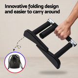 Everfit Pull Up Bar Chin Up Grips Foldable Doorway Gym Portable Black