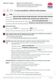 E-micromobility vehicle information sheet from NSW Fair Trading with product details and safety instructions.