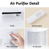 Devanti Air Purifier 4-Layer HEPA Filter White