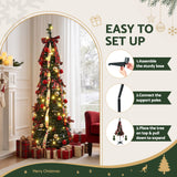 Jingle Jollys Pop Up Christmas Tree Pre Decorated Artificial Christmas Tree 160cm