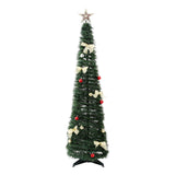 Jingle Jollys Pop Up Christmas Tree Pre Decorated Multicolour LED 155cm