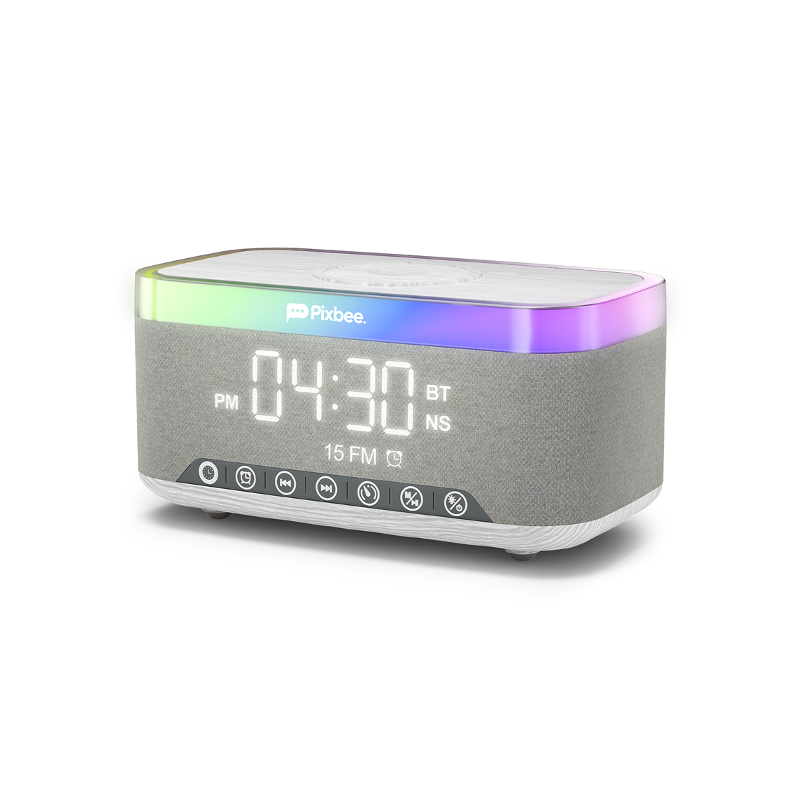 Pixbee Atmos 5-in-1 Alarm Clock with Charging Dock