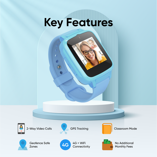 PIXBEE KIDS 4G VIDEO SMART WATCH WITH GPS TRACKING BLUE