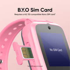 PIXBEE KIDS 4G VIDEO SMART WATCH WITH GPS TRACKING PINK