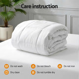 Giselle Bedding Wool Quilt 500GSM Thick Super King Winter Doona Baffle Box Construction 100% Wool Filling
