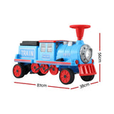 Rigo Kids Ride on Car Train 12V Electric Toy 2 Seaters Storage 87cm Blue