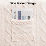 Artiss Recliner Chair Covers with Storage Side Pockets Beige