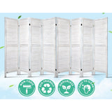 Artiss 8 Panel Room Divider Screen 326x170cm Louver White