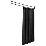 Artiss Room Divider Wall Mounted Hanging Curtain Partition Screen Black 200x220cm