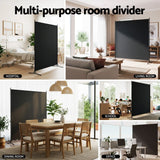 Artiss Room Divider Set of 2 Privacy Screen Fabric Room Separator Partition 175x180cm Black