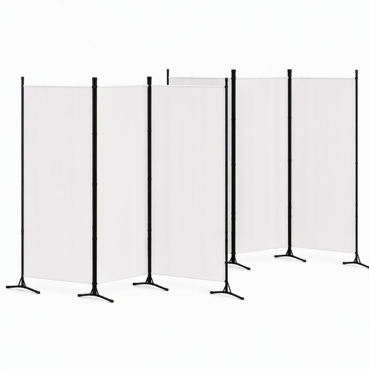 Artiss 3 Panel Room Divider Set of 2 Folding Privacy Screen Fabric Room Separator Partition White