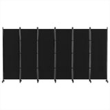 Artiss 6 Panel Room Divider Screen 323cm Wheel Fabric Black