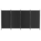 Artiss 4 Panel Room Divider Screen 345x180cm Fabric Black