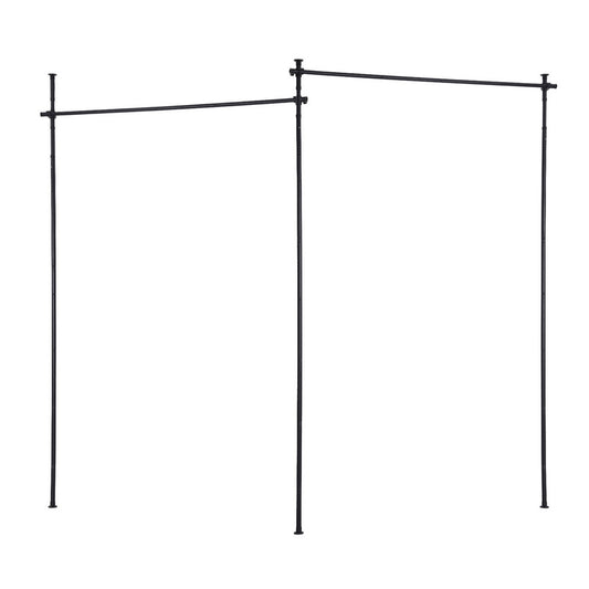 Artiss Room Divider Curtain Rod Extendable Black