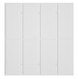 Artiss 4 Panel Room Divider Screen 164x170cm Pegboard White