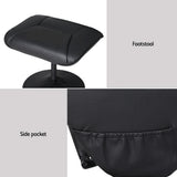 Artiss 2X Recliner Chair Ottoman Heated Massage Black