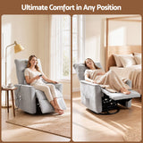 Artiss Electric Massage Recliner Chair with 270° Swivel & Heat, Grey