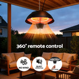 Devanti 1500W Electric Patio Infrared Heater Hanging Heaters Ceiling Mounted Remote