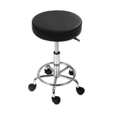 Artiss Salon Stool Round Swivel Chair Black