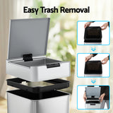 Devanti 50L Motion Sensor Bin Rubbish Bins Kitchen Automatic Trash Can Silver