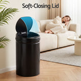 Devanti 30L Sensor Bin Automatic Touchless Trash Can Garbage Rubbish Black