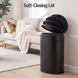 Devanti 20L Automatic Sensor Bin Touchless Rubbish Waste Bin Black Kitchen