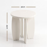 Artiss Single Boneless Sofa & Round End Table Set White