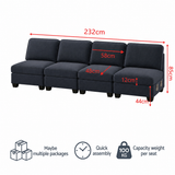 Artiss 4 Seater Modular Sofa Set Sectional Easy Assembly Dark Grey