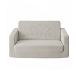 Artiss 2-in-1 Sofa Foam Couch with Side Pocket Light Grey