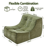 Artiss Set of 3 Sofa Modular Boneless Couches No Assembly Green