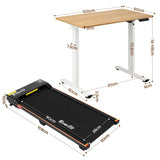 Artiss 100cm Standing Desk Treadmill Motorised Natural Wood