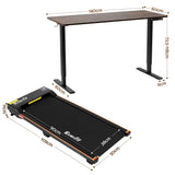 Artiss 140cm Standing Desk Treadmill Motorised Rustic Brown