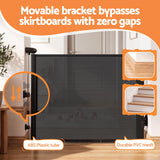 Keezi Retractable Gate Baby Gate Pet Safety Fence Extends up to 140cm Black