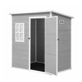 Giantz Garden Shed Outdoor Storage Box 1.87x1.28M Resin Tool Shed Backyard Grey