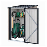 Giantz Garden Shed Outdoor Storage Metal Tool Shed Steel 99x104cm Brown