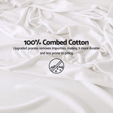 Giselle Double 500TC Cotton 4Pcs Sheet Set with 40cm Extra Deep Pocket for Thick Mattresses Sateen Weave for Sweaty Nights White