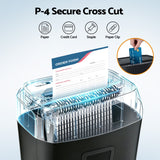 DEVANTI 25L Paper Shredder 14 Sheet P4 Cross Cut for Home Office