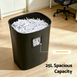DEVANTI 25L Paper Shredder 14 Sheet P4 Cross Cut for Home Office