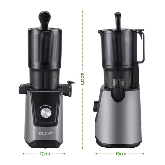 DEVANTI Slow Juicer Cold Press 200W for Fruit Vegetable Juice