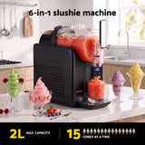 Devanti Slushie Machine 2L Frozen Drink Maker Ice Cream Cocktail Slush Maker Black