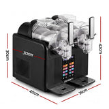 Devanti Slushie Machine 4L Dual Tanks Frozen Drink Ice Cream Maker