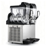 Devanti Commercial Slushie Machine 15L x2 Frozen Drink Maker Dual Tank Silver