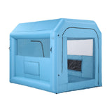 Giantz Inflatable Paint Booth 2.5X2.5X3M Inflatable Spray Booth with 550W Powerful Blower and Air Filter System, Round Roof with Light Hook, for Painting Bicycle, Motorcycle, Furniture Refinishing DIY