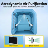 Giantz Inflatable Paint Booth 2.5X2.5X3M Inflatable Spray Booth with 550W Powerful Blower and Air Filter System, Round Roof with Light Hook, for Painting Bicycle, Motorcycle, Furniture Refinishing DIY